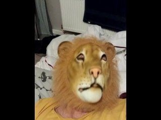 Hot Lion Jerks Off