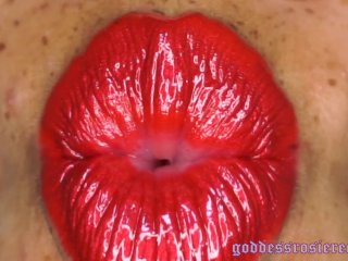 Goddess_Rosie Reed Lipstick Fetish POV Red Lipstick_Lip Fetish JOI