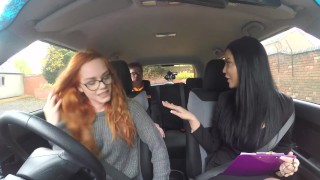 Fake Driving School Horny lust lesson for sexy Charlie Red