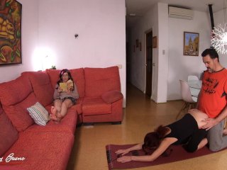 Private Yoga Class Ends In A Threesome With Squirt In The Mouth - 4K