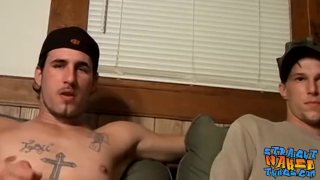 Chain And Aaron Two Straight Amateur Thugs Join Wank Dicks