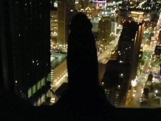 My Cock Was So Hard Jerking Off In Hotel Skyrise, Loud Sexy Guy Orgasm Cum