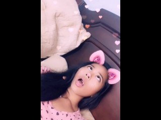 Petite Teen Masturbating_on Snapchat - Ahegao