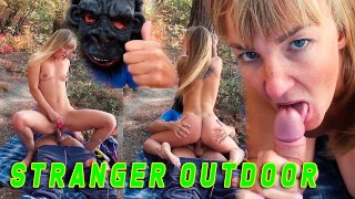 Outdoor Sex Unexpected Fuck In The Woods With A Stranger Russian