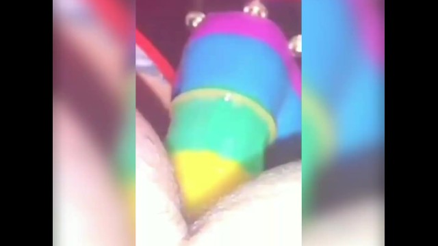 Lesbian Sex Up Close Clit Clip Double Dildo