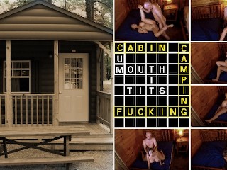 Screen Capture of Video Titled: CABIN CAMPING FUCKING!