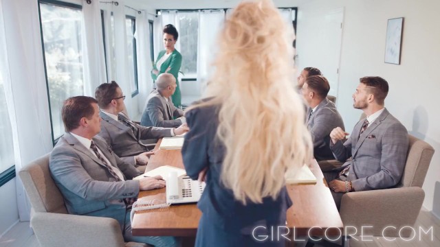 GIRLCORE Brandi Love Clears Boardroom to fuck MILF - Brad Newman, Brandi Love, Reagan Foxx