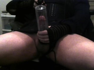 Crossdressing Femboy Pumps His Dick And Fucks His Toys