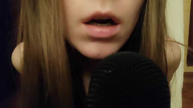 Long tongue mic licking ASMR Brain orgasm 18