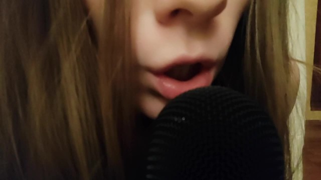 Long tongue mic licking ASMR Brain orgasm 18