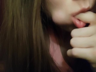 Sloppy finger sucking and spit drool ASMR_mouth sounds