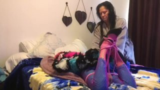 Sissy didn’t do her CHORES!!!! SISSY GET HOgTied by HER mistress 🔝