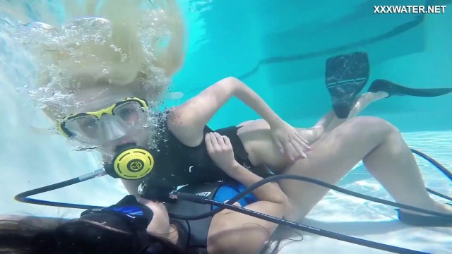 Hungarian lesbian babes underwater Vodichkina and Farkas