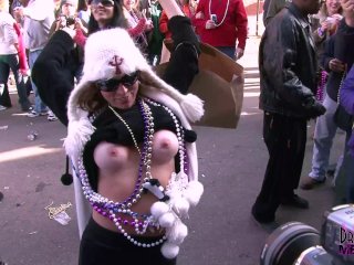 Big Glorious Tits Flashed On Bourbon St During Mardi Gras
