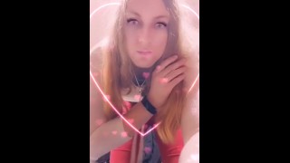 Sexy Blonde Trans Trap Crossdresser Bends Over Fucks Herself In Lingerie