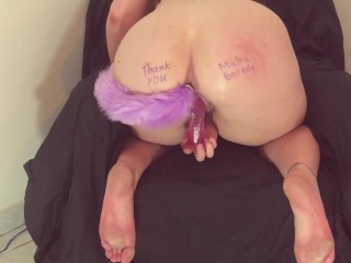 Thank you video for my First Onlyfan! Masturbating withButt plug_and Dildo