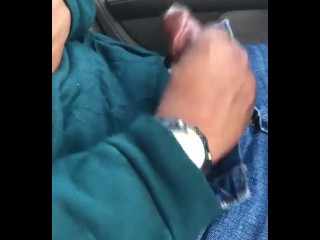 Ebony Mistress Humiliates Black Dick WithSPH During Car Handjob