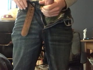 Jerking Off Through Jeans
