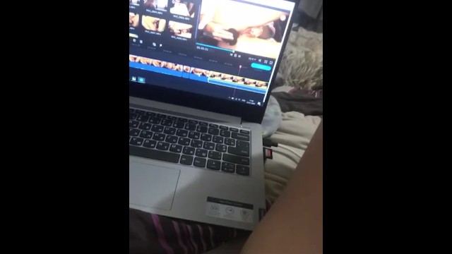 Masturbate while editing my own video 11