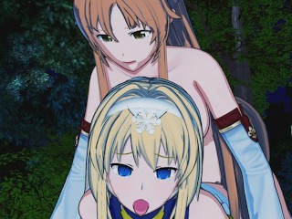 Sao Booty Hentai Porn - Sword Art Online - Asuna Pounds Alice (Futanari Hentai) - Pornhub.com