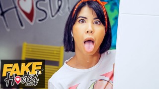 As Pussy Gets Wet In A Fake Hostel The Girl Goes Ahegao