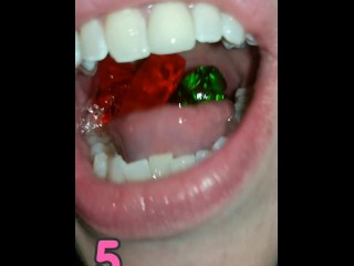 Tongue, Mouth, Uvula.....And Gummy Bears SlidingWhole Down MyThroat