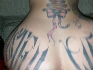 Big black dick fucking_Bubble butt tattooed Colombian