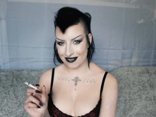 Goth Babe_Smokes a Cigarette - Milk Rebelle