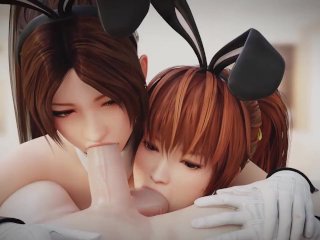 Mai and Kasumi Shared_Blowjob Dead_Or Alive