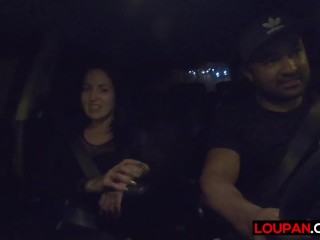 girl swallowing cum in the car Eroticride Loupan Productions