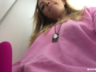 Naughty Anastaxia Lynn Playing with Her Pussy on a Plane - PublicRisky