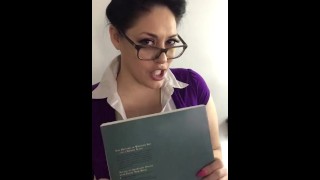 Milf Librarian complains to you for late books. 