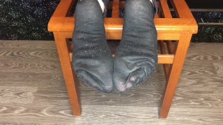 Socks Black Socks And Foot Fetish Cuckold Sexy Wife After Gym Show