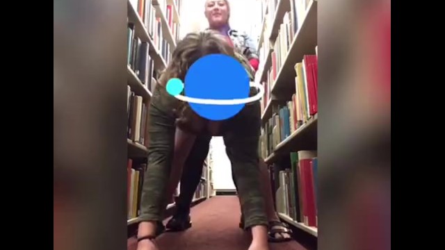 College Public Library Lesbian Strapon