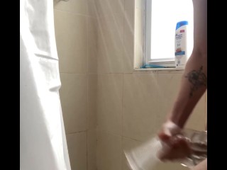 Teen Uses See Through_Fleshlight in Shower