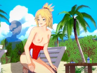 Fate/Grand Order_— Mordred gets fucked on the beach(3D_HENTAI)