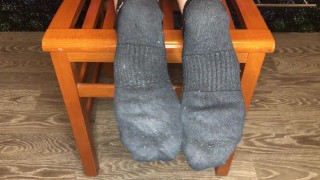 Masturbate After Study A Student Girl Wears Black Nike Socks Revealing Her Socks And Foot Fetish