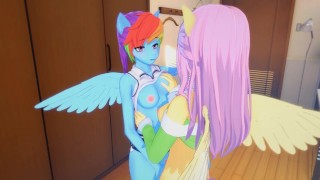 My Little Pony Lesbian Scissoring - 3D Hentai)(My little Pony) Rainbow Dash and Fluttershy Lesbian - Pornhub.com