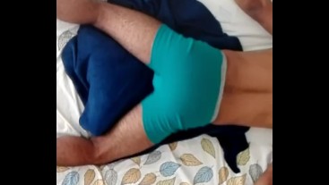 Porn for women - horny solo male humping pillow till orgasm