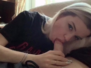 Fucks a blonde in_her mouth and tight_ass