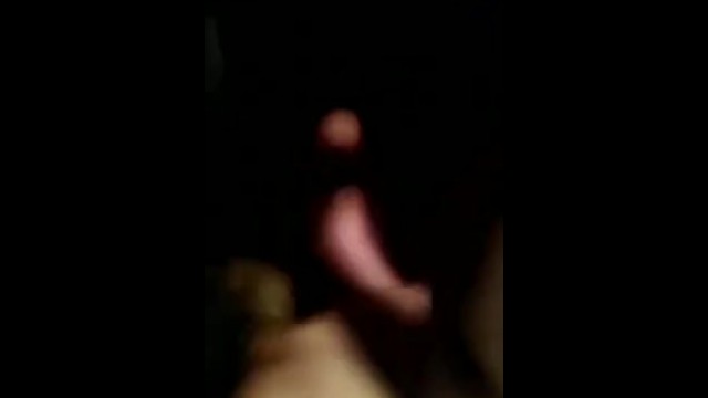 Fiancé puts cock in my mouth to quiet my orgasm in adult theatre private 17
