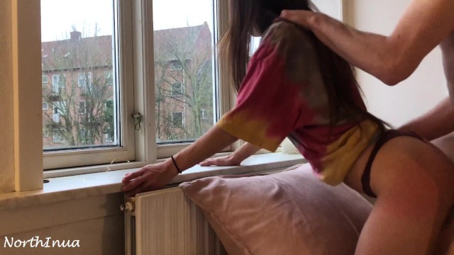 I love it when he fucks me hard & fills my pussy by the window so everyone can see what a slut I am! 8