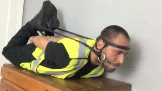 Uniform Traffic Officer Hogtied And Bridled