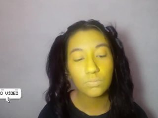 Teen Got All Yellow With The Fucking Paint Thrown On Her Face