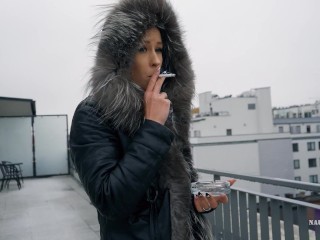 Rooftop - Anette - Minne Manga - Smoking - Fetish