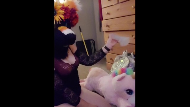 Hex gets off with a magic wand while stuffy humping 16