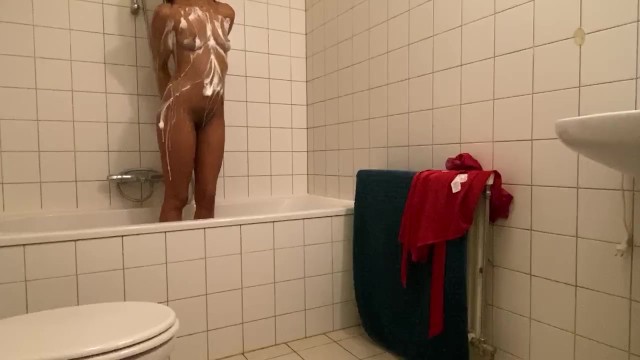 Dutch Girlfriend with perfect Ass, Caught, Real spy in the bathroom 5