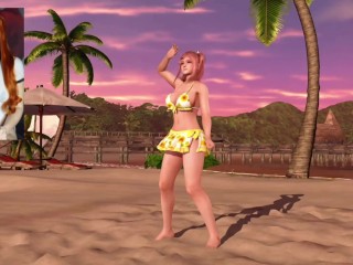 Swimsuit Kasumi at da_Beach DOA Xtreme_Scarlet OmankoVivi GAMEPLAY Switch