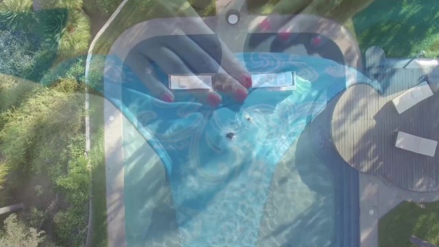 Hot YouTuber Hairy Bushy Natural Girl´s Pool Side Summer Masturbation