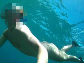 Nude Diving And Snorkeling In The Sea